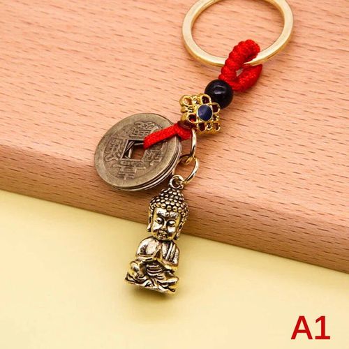 Porte-Clés En Laiton Feng Shui Chinois,Pièces Antiques,Bonne Fortune,Gourde Solide,Richesse,Succès,Bijoux,60 Styles - Type 1pc #D2