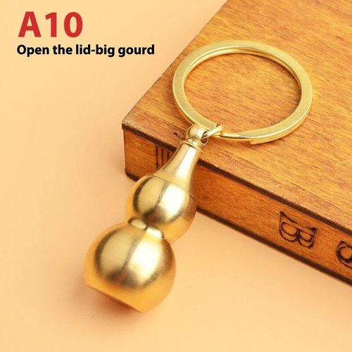 Porte-Clés En Laiton Feng Shui Chinois,Pièces Antiques,Bonne Fortune,Gourde Solide,Richesse,Succès,Bijoux,60 Styles - Type 1pc #F2