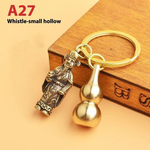 Porte-Clés En Laiton Feng Shui Chinois,Pièces Antiques,Bonne Fortune,Gourde Solide,Richesse,Succès,Bijoux,60 Styles - Type 1pc #O