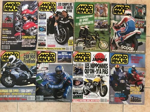 Lot De 8 Anciennes Moto Revue