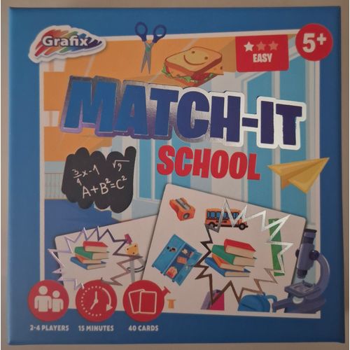 Match It - Retrouve La Paire - Thème L'école