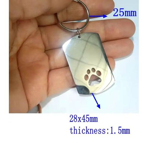 Jomirror-Porte-Clés Carré En Acier Inoxydable Poli Pour Femme,Porte-Clés Vierge,Bande,Bricolage,Porte-Clés Exécutif,Cadeaux,1pc #Q