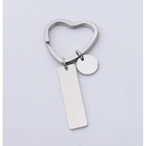 Jomirror-Porte-Clés Carré En Acier Inoxydable Poli Pour Femme,Porte-Clés Vierge,Bande,Bricolage,Porte-Clés Exécutif,Cadeaux,1pc #X