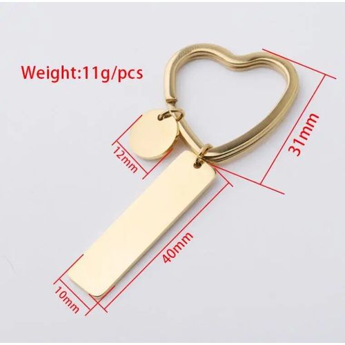 Jomirror-Porte-Clés Carré En Acier Inoxydable Poli Pour Femme,Porte-Clés Vierge,Bande,Bricolage,Porte-Clés Exécutif,Cadeaux,1pc #W