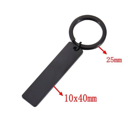 Jomirror-Porte-Clés Carré En Acier Inoxydable Poli Pour Femme,Porte-Clés Vierge,Bande,Bricolage,Porte-Clés Exécutif,Cadeaux,1pc #D
