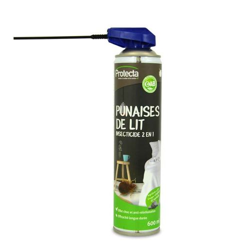 Aérosol Insecticide 2 en 1 effet choc anti-punaises de lit