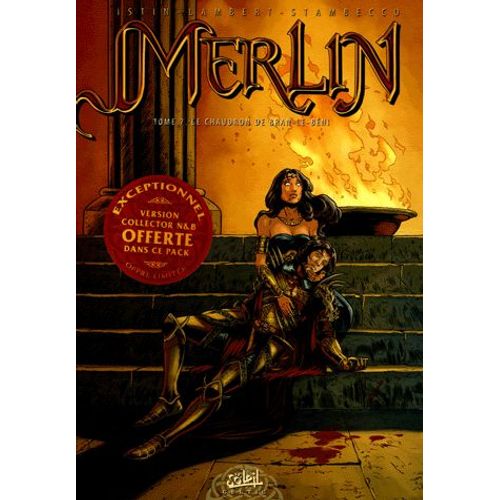 Merlin Tome 7 - Le Chaudron De Bran-Le-Béni - Avec La Version Collector N&b
