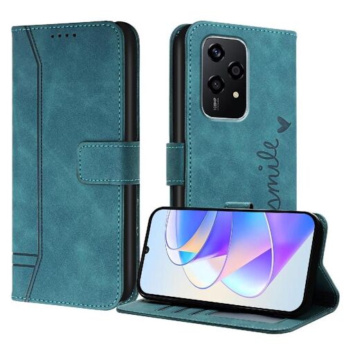 Étui Pour De Téléphone Honor 200 Lite 5g Portefeuille Flip Folio Couverture De Fentes Pour Cartes Sangle À Main Fermeture Magnétique Cuir Pu - Vert