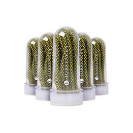 Lacets Plats Blancs Tubelaces Noir/Jaune Fluo
