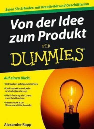 Von Der Idee Zum Produkt Für Dummies