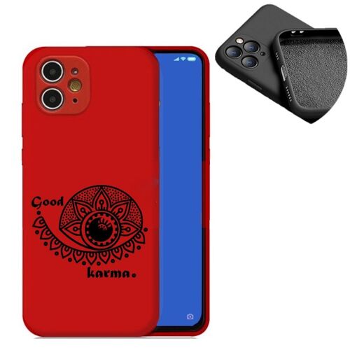 Coque Rouge Oppo Reno 2z Good Vibes Noir Karma Personnalisee