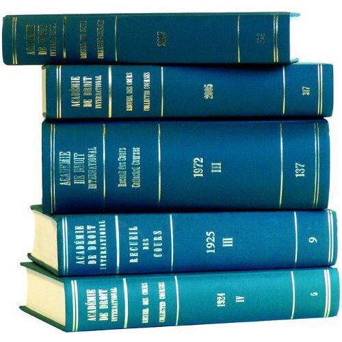 Recueil Des Cours, Collected Courses, Tome/Volume 290a (Index Tomes/Volumes 1999-2001)