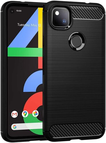 Coque Brossée Noire Google Pixel 4a Carbon Fiber Antichoc - Accessoires Pochette Case Nouveau Google Pixel 4a. Attention, Cet Accessoire Est Compatible Uniquement Avec Le Pixel 4a 4g Et Non 5g.