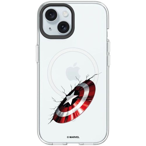 Coque Rhinoshield Crystal-Clear Magsafe Iphone 15 Série Marvel Bouclier