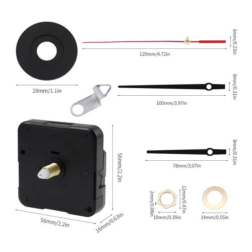 Grande horloge murale muette,mécanisme de mouvement d'horloge à quartz,kit de pièces d'outils de réparation,ensemble de bricolage à domicile,7 types - Type 08-New
