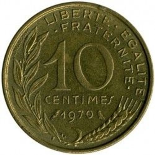 France = Pièce De 10 Centimes De Francs, Type Marianne , Graveur Lagriffoul Et Dieudonné, Année 1970.