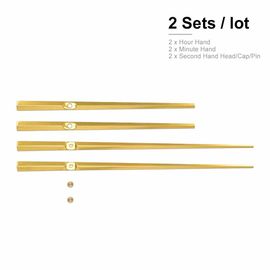 Mcdfl Longues Horloges Murales Main Pelle Design Moderne Montre Grande Horloge 3d Bricolage Montre Kits De Construction Mécanisme Grandes Pièces De Rechange - Type Brass Gold Hand A146