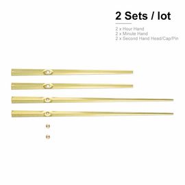 Mcdfl Longues Horloges Murales Main Pelle Design Moderne Montre Grande Horloge 3d Bricolage Montre Kits De Construction Mécanisme Grandes Pièces De Rechange - Type Gold Hands A143