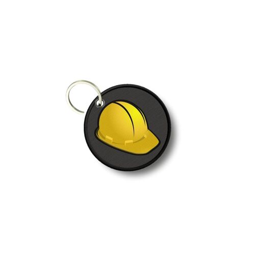 Porte Cles Clé Clefs Rond Imprime Double Face Casque De Chantier