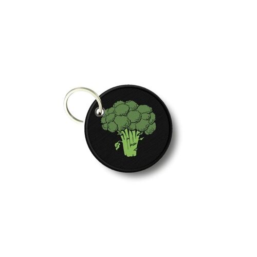 Porte Cles Clé Clefs Rond Imprime Double Face Brocoli