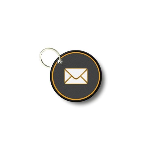 Porte Cles Clé Clefs Rond Imprime Double Face Message Mail Email