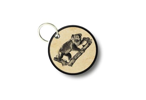 Porte Cles Clé Clefs Rond Imprime Double Face Koala