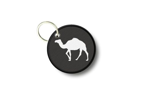 Porte Cles Clé Clefs Rond Imprime Double Face Dromadaire Chameau Camel