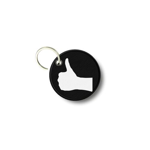 Porte Cles Clé Clefs Rond Imprime Double Face Pouce Leve Yes Top