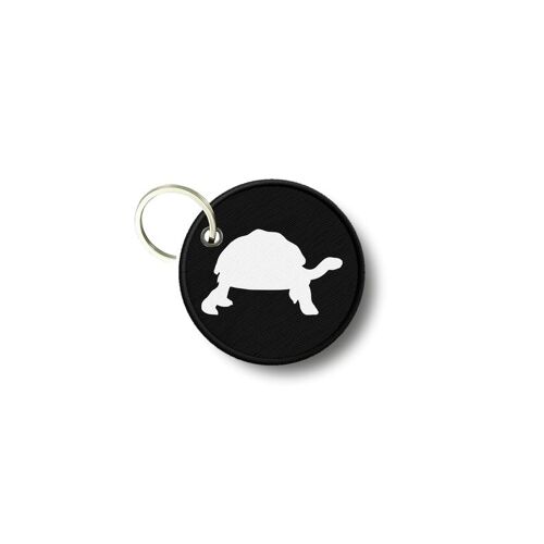 Porte Cles Clé Clefs Rond Imprime Double Face Tortue De Terre Ref1