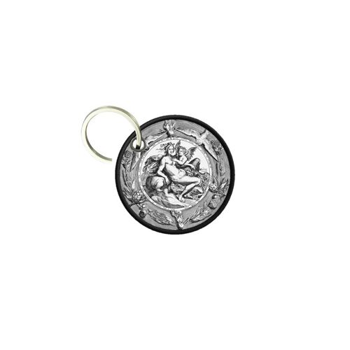 Porte Cles Clé Clefs Rond Imprime Double Face Cupidon Amour
