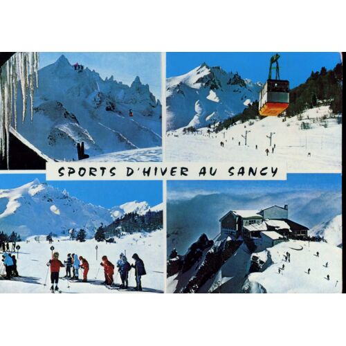 Carte Postale Du Sancy (Puy De Dôme) Sports D'hiver Au Sancy, 4 Vues (Réf.33)