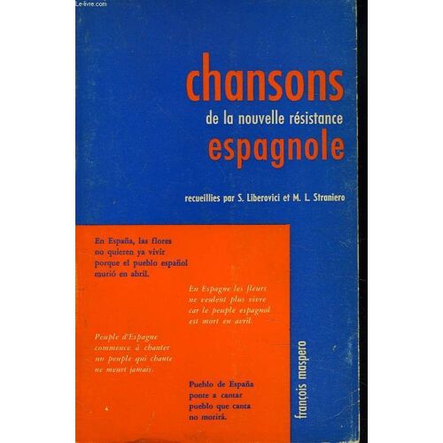 Chansons De La Nouvelle Resistance Espagnole.