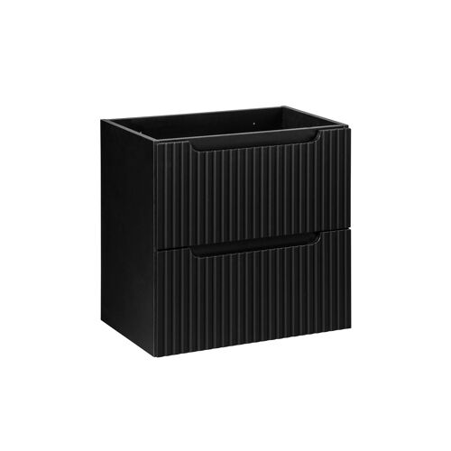 Meuble sous-vasque 2 tiroirs stratifiés noir