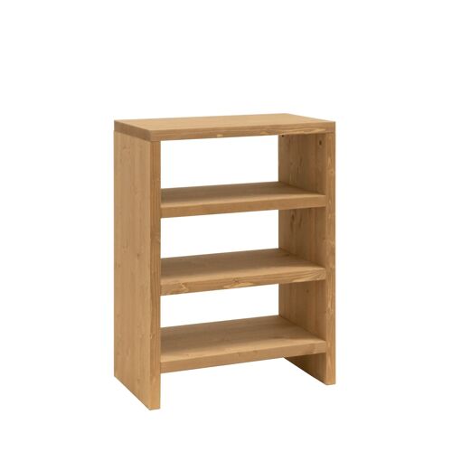 Étagère à chaussures en bois de sapin marron clair 80x60cm