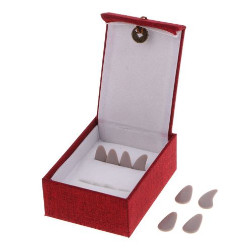 Cure Doigts Pour Cithare Chinois, Avec Étui De Rangement, 8 Pièces