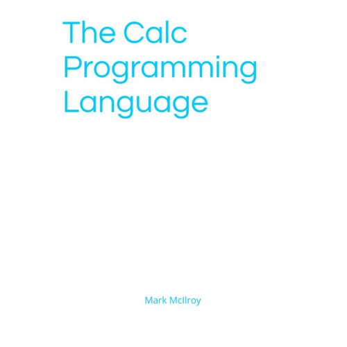 The Calc Programming Language