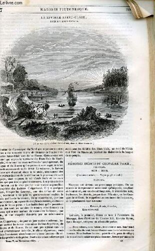 Le Magasin Pittoresque - Livraison N°047 - La Rivière Saint Clair Dans Le Haut Canada.