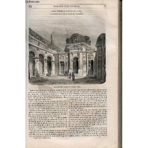Le Magasin Pittoresque - Livraison N°013 - Ecole Nationale Spéciale De Dessin De Mathématiques Et De Sculpture D'ornement.