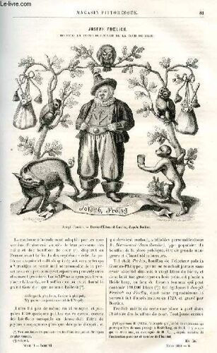 Le Magasin Pittoresque - Livraisons N°06 Et 6bis - Joseph Froelich, Bouffon Et Prestidigitateur De La Cour De Saxe Par Edouard Garnier