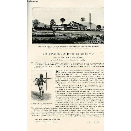 Le Tour Du Monde - Journal Des Voyages - Nouvelle Série- Livraisons N°32, 33, Et 34 - Mes Voyages Aux Indes Et Au Népal Par Le Docteur Kurt Boeck, Adapté De L'allemand Par Francis Ricard