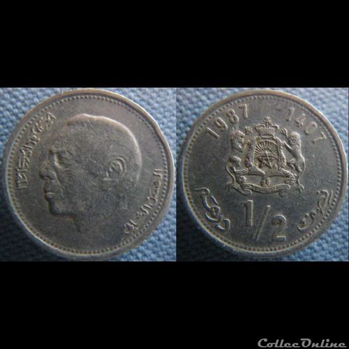 Monnaie 1/2 Dirham 1987