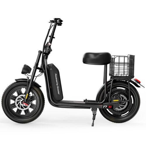 Trottinette Électrique Adulte Iscooter F7, Pneus Neige 16", Pliable, Noire