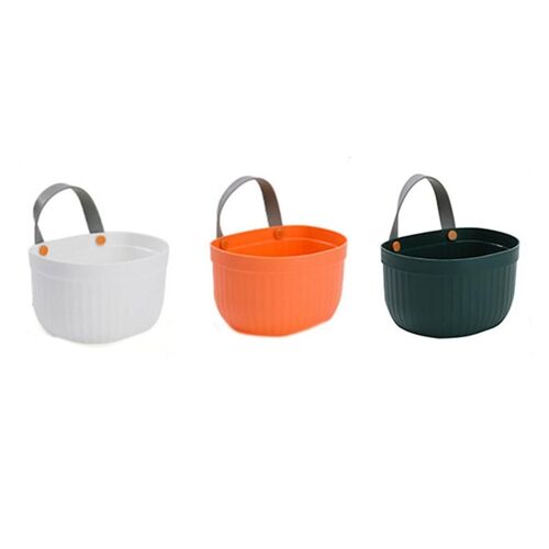 Kitchen Hanging Storage Basket Easy To Install Strong Bearing Force For Office School Kitchen Utens