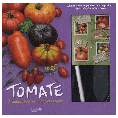 Tomate, À Cultiver Pour La Cuisine Et La Santé - Coffret Avec Un Livre, 4 Sachets De Graines, 4 Signets De Plantation, 1 Craie