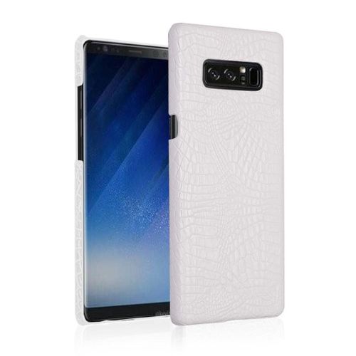 Classique Élégant Étui Pour Samsung Galaxy Note 8 Anti Éraflure Compatibilité Housse De Protection Mode Classique D'alligator - Blanc