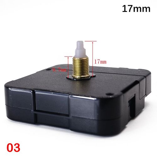 Kit de pièces de réparation de Machine de montre murale,1 pièce,horloge,longueur d'arbre Long,mouvement d'horloge murale,mécanisme d'horloge à Quartz silencieux,bricolage - Type 17mm