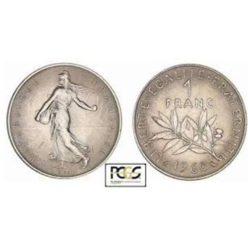 Pièce De 1 Franc 1960 Dans Son Jus