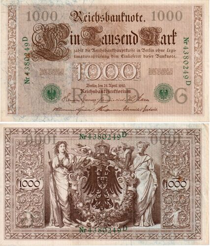 Billet  1000  Reichs Mark 1910