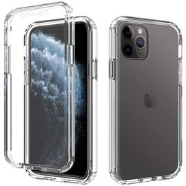 Coque 360 Degré iPhone 11 Pro 2 En 1 Avant Et Arrière Full Body Transparent Protection Cover TPU Silicone Housse Protecteur D'écran Intégrale Absorption De Anti-Choc Cover