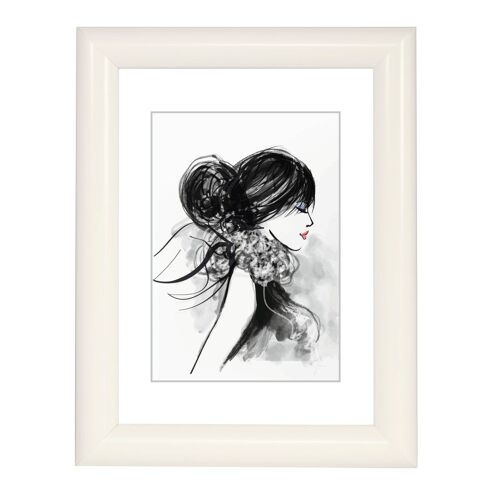 Cadre photo en plastique "Sofia", blanc, 40 x 50 cm